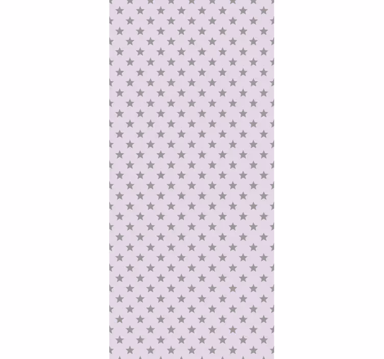Store enrouleur chambre enfant étoiles grises fond rose - TenStickers