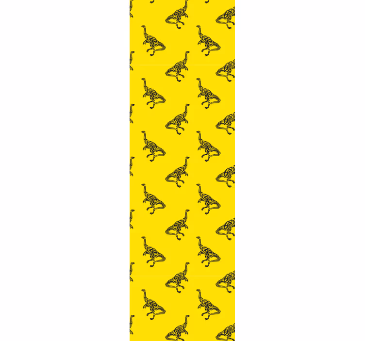 Store enrouleur chambre enfant symboles de brachiosaure jaune - TenStickers