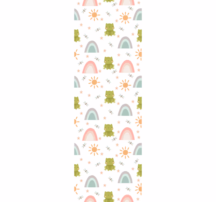 Store enrouleur chambre enfant design grenouille tropicale - TenStickers