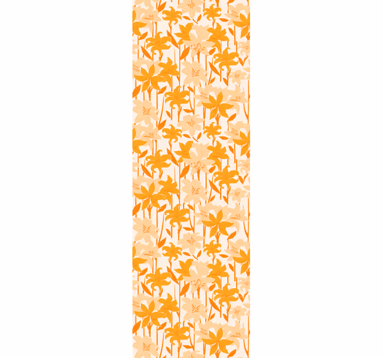 Store enrouleur chambre enfant fleurs oranges mignonnes - TenStickers