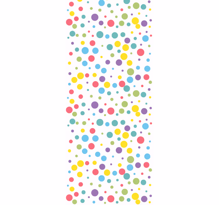 Store enrouleur chambre enfant motif à pois colorés - TenStickers