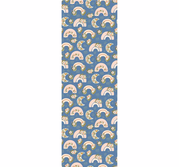 Store enrouleur chambre enfant motif arc-en-ciel fleuri - TenStickers