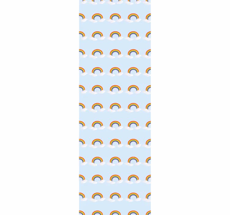 Store enrouleur chambre enfant arc-en-ciel et nuages colorés - TenStickers