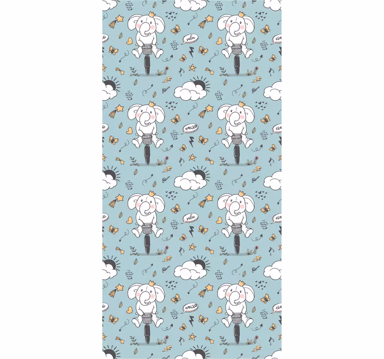 Store enrouleur chambre enfant éléphants qui saluent - TenStickers