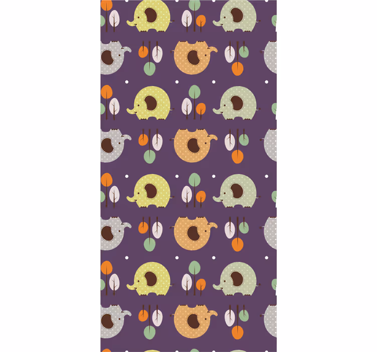 Store enrouleur chambre enfant éléphant d'automne - TenStickers