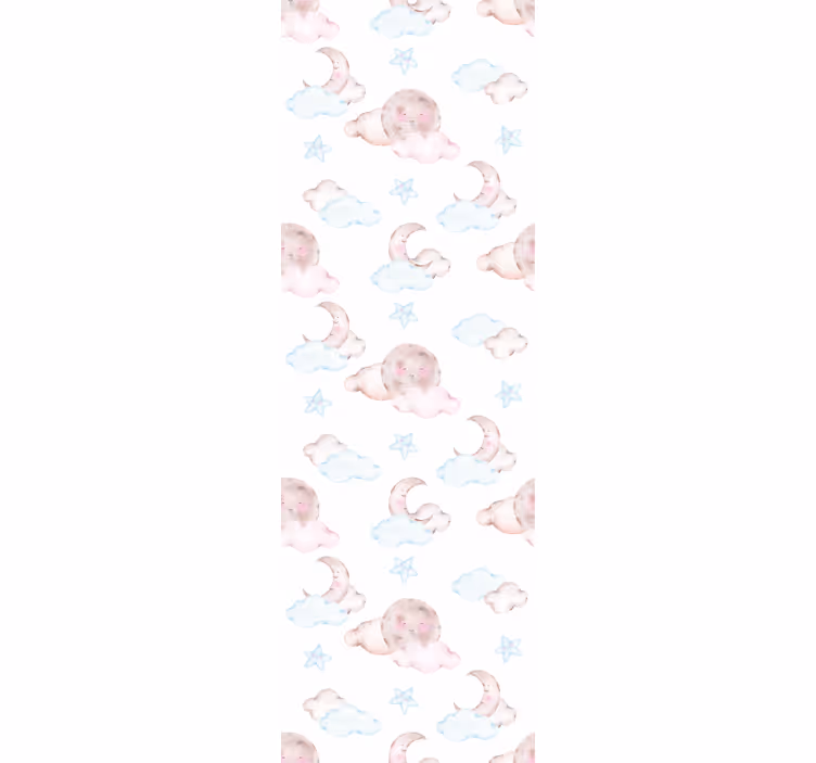 Store enrouleur chambre enfant lune aquarelle - TenStickers