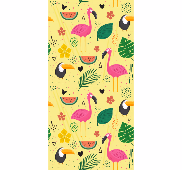 Store enrouleur chambre enfant animaux mignons et plantes - TenStickers