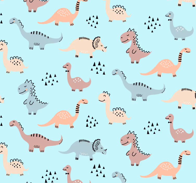 Store enrouleur chambre enfant fond bleu dinosaures - TenStickers