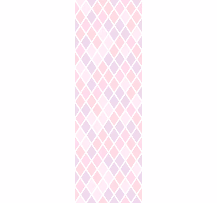 Store enrouleur chambre enfant design losanges roses et blancs - TenStickers