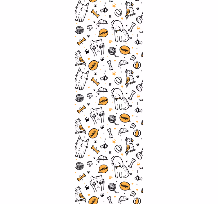 Store enrouleur chambre enfant style doodle animaux - TenStickers