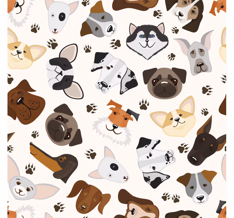 Store enrouleur chambre enfant motif chiots mignons - TenStickers