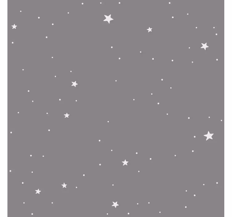 Store enrouleur chambre enfant étoiles blanches sur fond gris - TenStickers