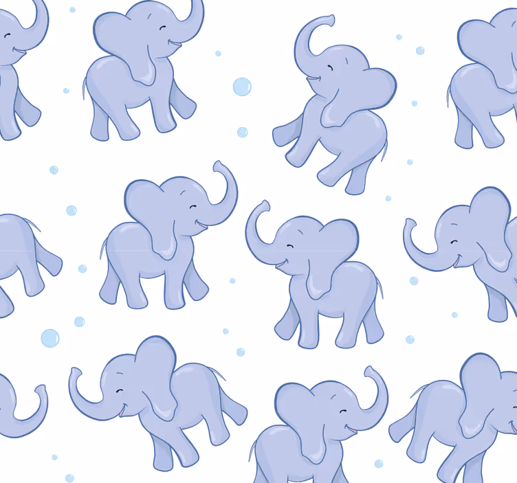 Store enrouleur chambre enfant éléphant et bulles - TenStickers