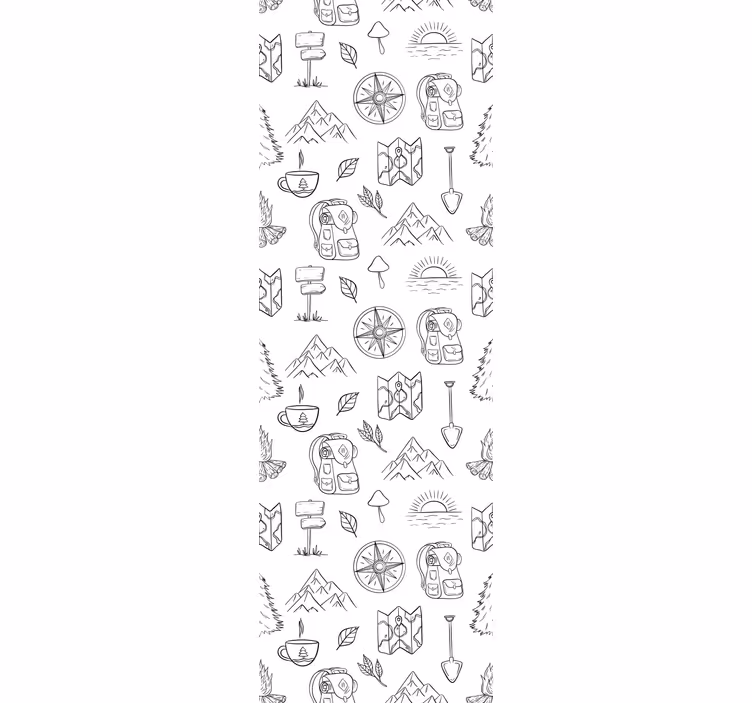 Store enrouleur chambre enfant boussole dessinée montagne - TenStickers