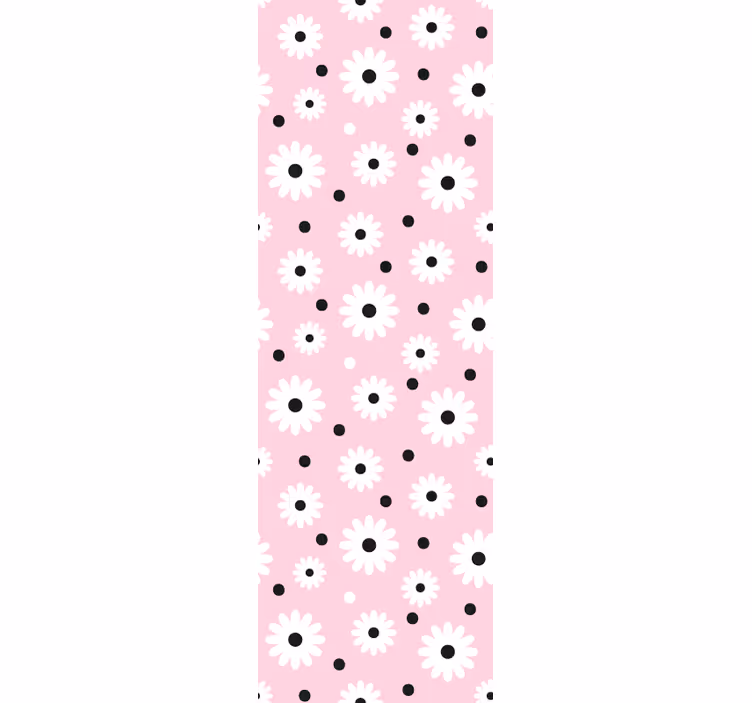 Store enrouleur chambre enfant motif fleurs pois roses - TenStickers