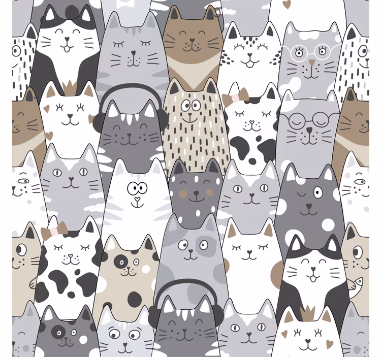 Store enrouleur chambre enfant chats de dessin animé - TenStickers