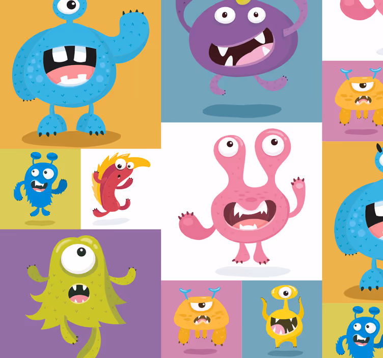 Store enrouleur chambre enfant monstres adorables - TenStickers