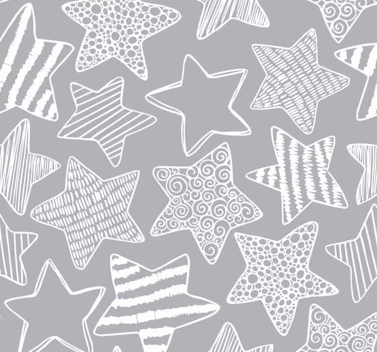 Store enrouleur chambre enfant étoile blanche - TenStickers