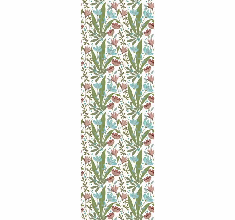Store enrouleur bureaux style floral rétro - TenStickers
