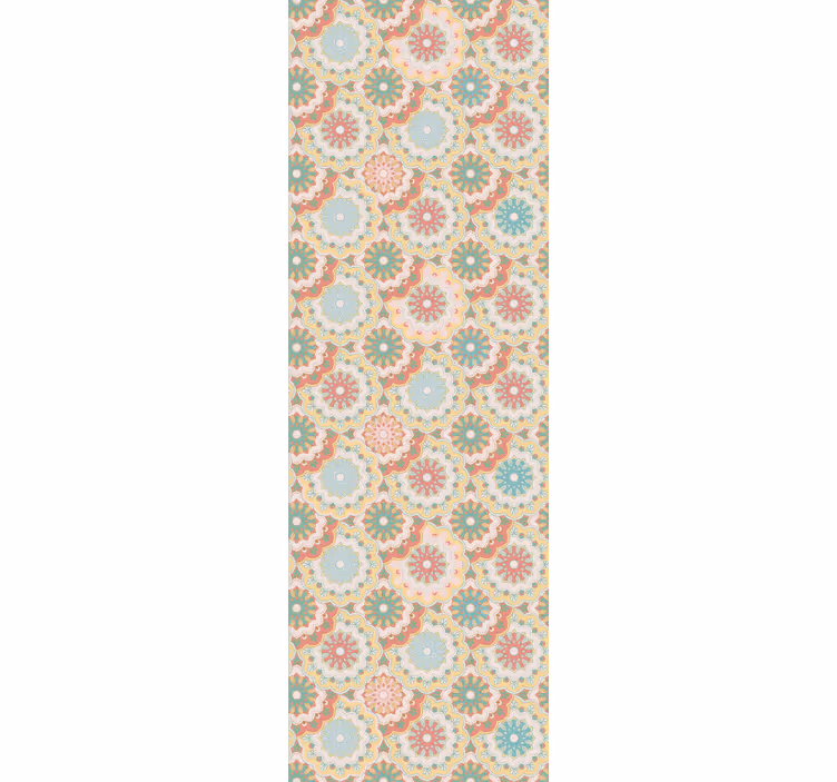Store enrouleur bureaux tissu "granny chic" - TenStickers