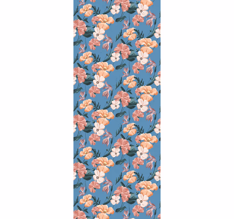Store enrouleur bureaux imprimé floral 'ziedi jeans' - TenStickers