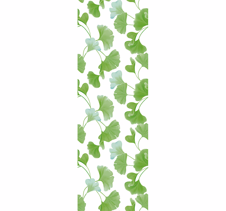 Store enrouleur bureaux feuilles de ginkgo vertes - TenStickers