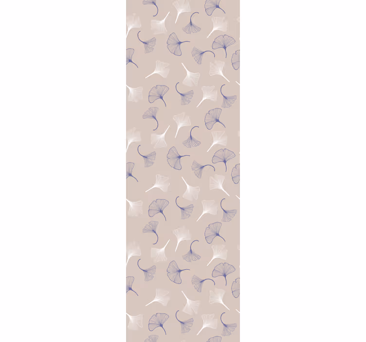 Store enrouleur bureaux feuilles de ginkgo crème - TenStickers