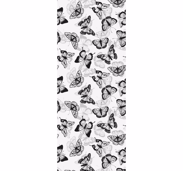 Store enrouleur bureaux motif délicat papillon noir - TenStickers