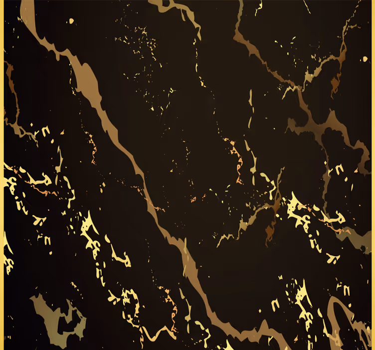 Store enrouleur bureaux texture marbre noir or - TenStickers