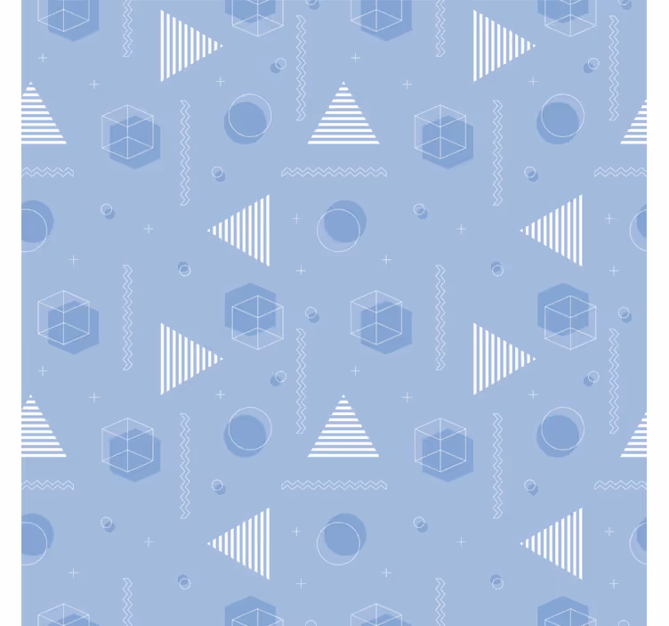 Store enrouleur pour chambre ado bleu géométrique - TenStickers