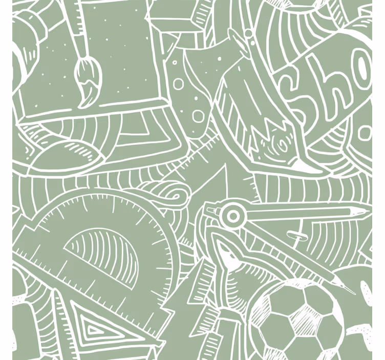 Store enrouleur pour chambre ado craie scolaire verte - TenStickers