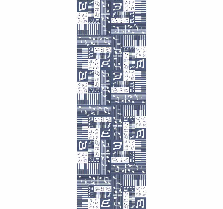 Store enrouleur pour chambre ado piano musical - TenStickers