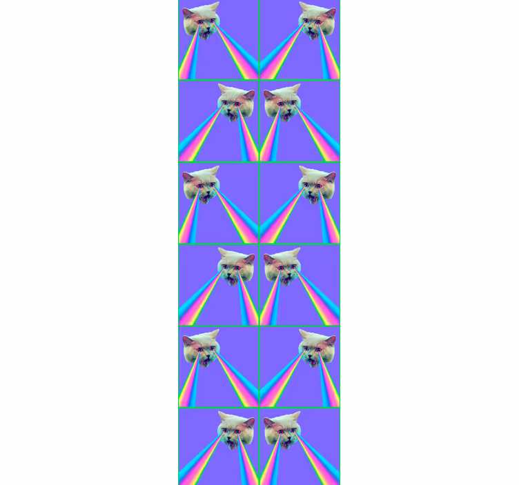 Store enrouleur pour chambre ado chat laser vaporwave - TenStickers
