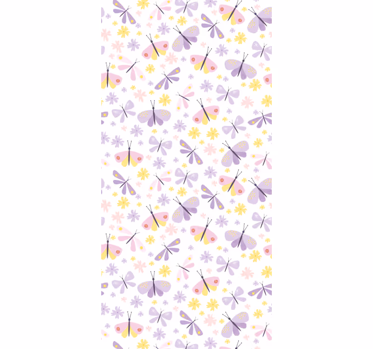 Store enrouleur pour chambre ado motif papillons violet - TenStickers