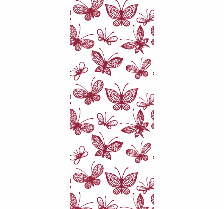 Store enrouleur pour chambre ado motif papillon rouge élégant - TenStickers