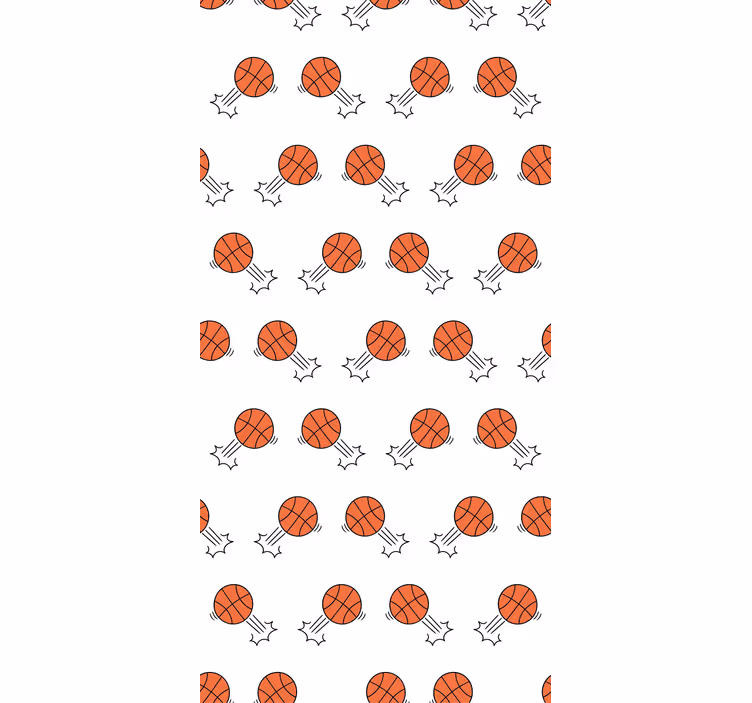 Store enrouleur pour chambre ado motif de ballons de basket - TenStickers