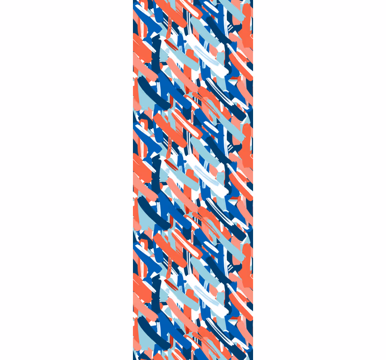 Store enrouleur pour chambre ado coups de pinceau rouge bleu - TenStickers