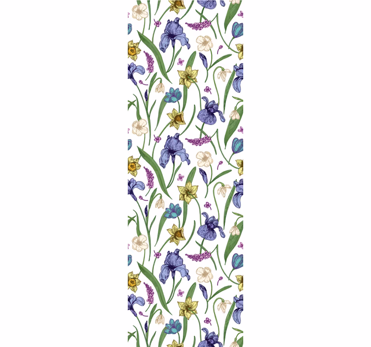 Store enrouleur pour chambre ado design floral - TenStickers