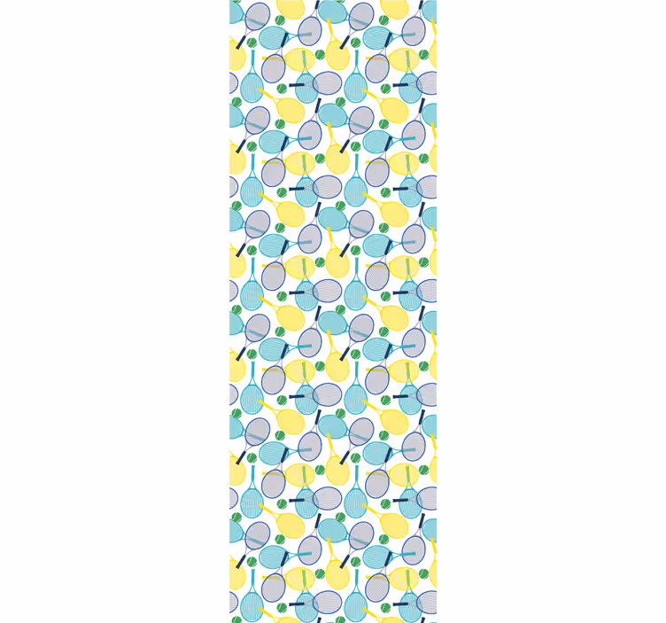 Store enrouleur pour chambre ado motifs de raquettes colorées - TenStickers