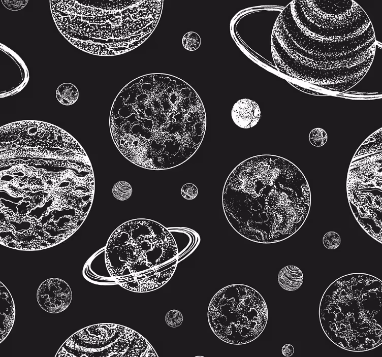Store enrouleur pour chambre ado espace noir et blanc - TenStickers