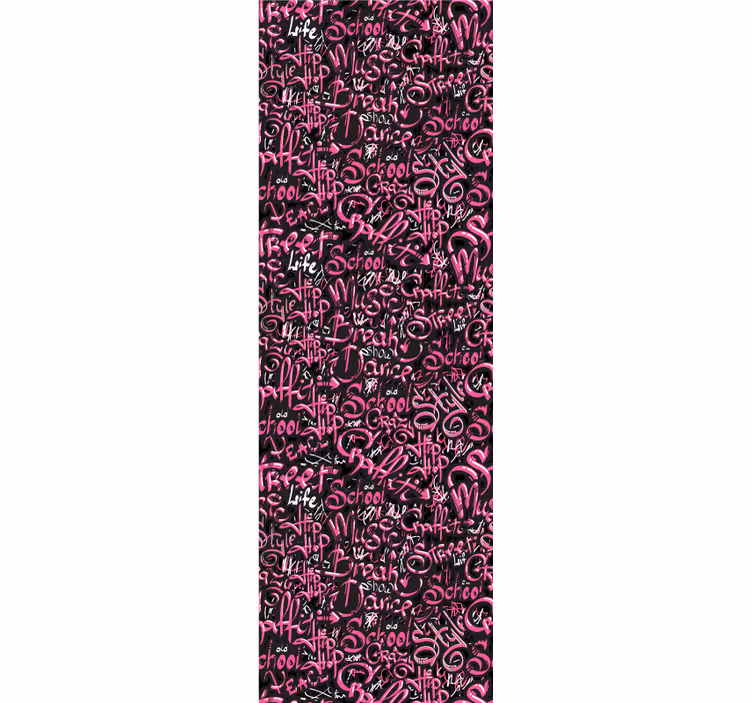 Store enrouleur pour chambre ado graffiti rose et noir - TenStickers