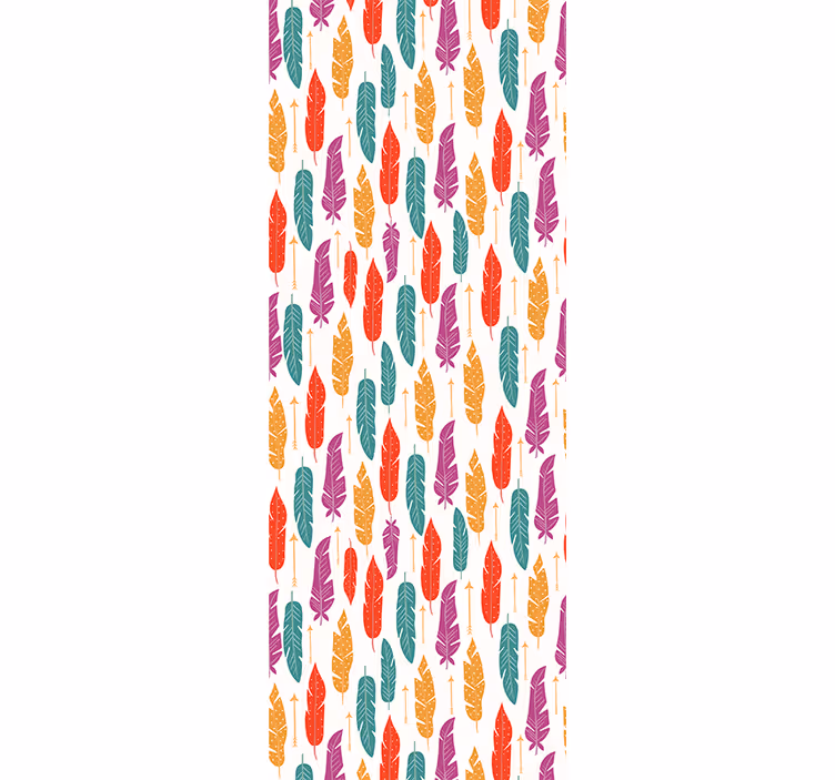 Store enrouleur pour chambre ado plumes ethniques - TenStickers