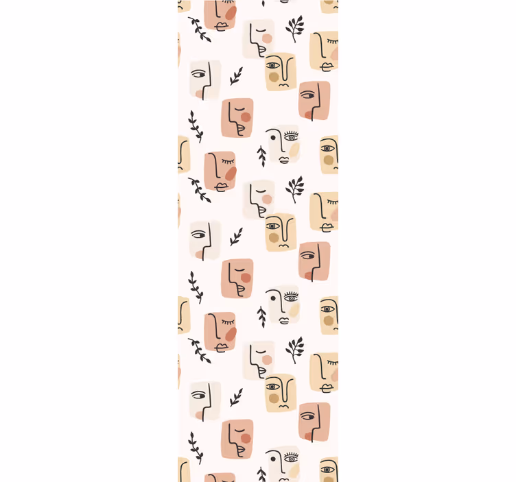 Store enrouleur pour chambre ado motif visages abstraits - TenStickers