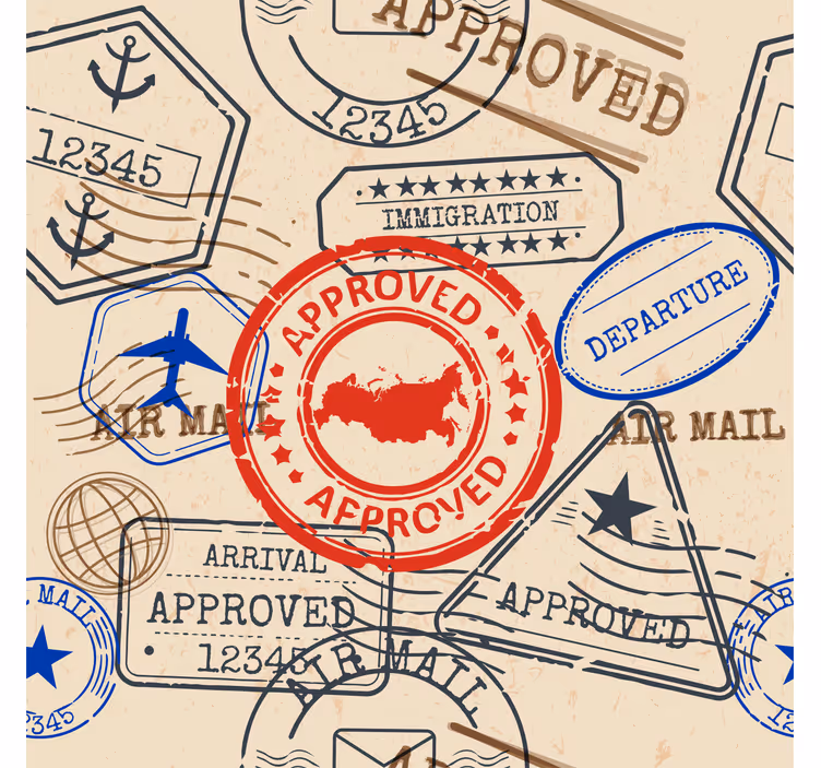 Store enrouleur pour chambre ado timbres de voyage - TenStickers