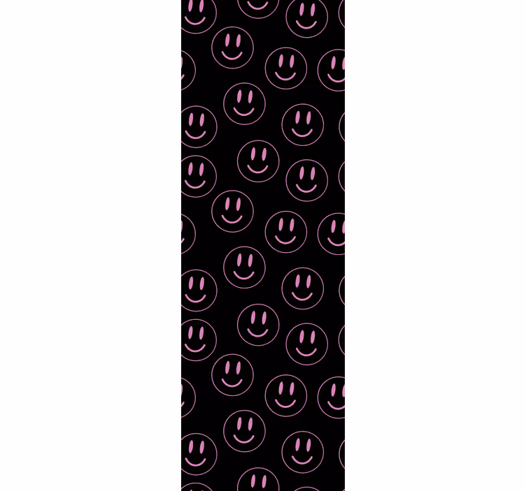 Store enrouleur pour chambre ado visages souriants violets - TenStickers