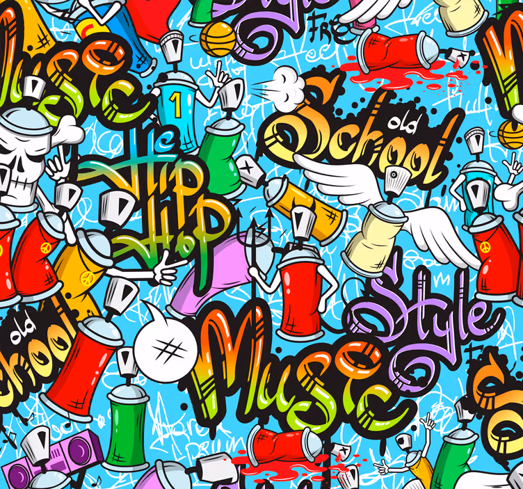 Store enrouleur pour chambre ado culture hip-hop graffiti - TenStickers