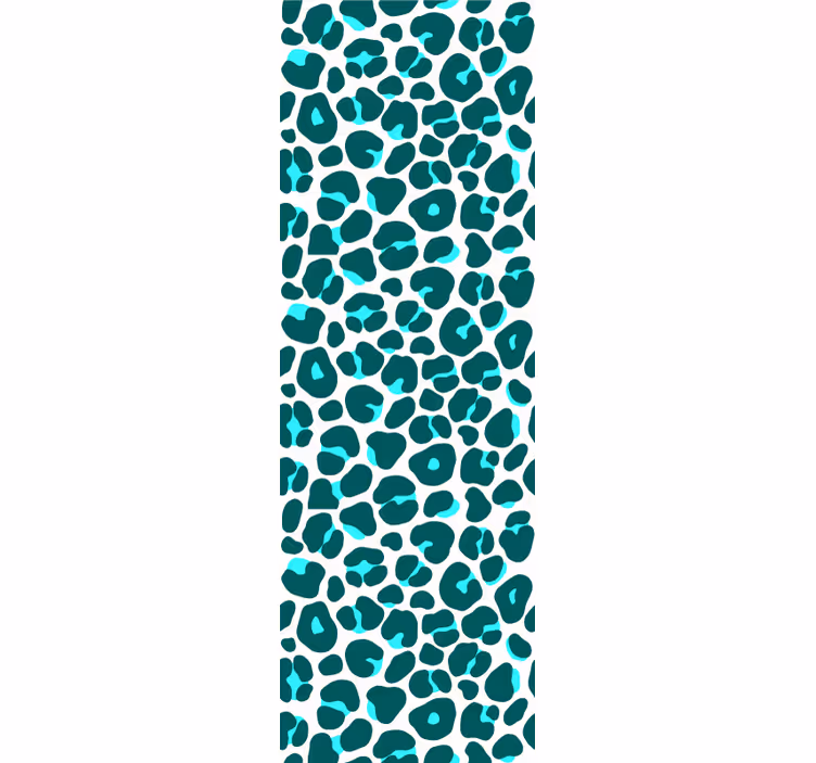 Store enrouleur pour chambre ado motif léopard néon bleu et noir - TenStickers