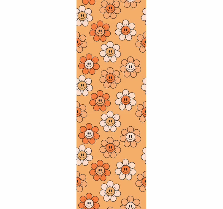 Store enrouleur pour chambre ado visages souriants orange - TenStickers