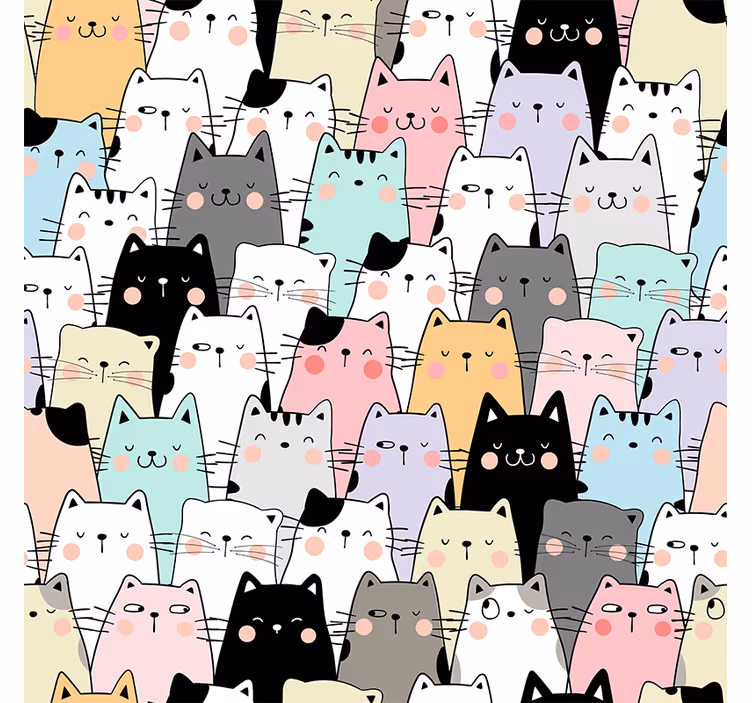 Store enrouleur pour chambre ado chats - TenStickers