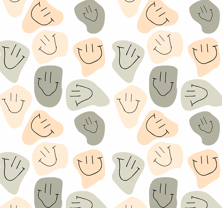 Store enrouleur pour chambre ado visages souriants neutres - TenStickers